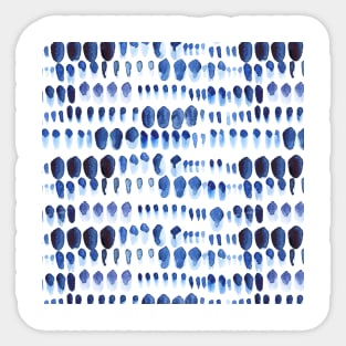 Indigo Watercolour Splodge Print Sticker